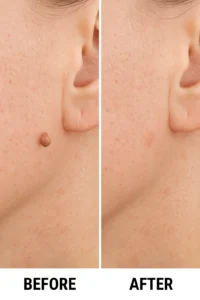 Skin tags removal Burton upon Trent before and after