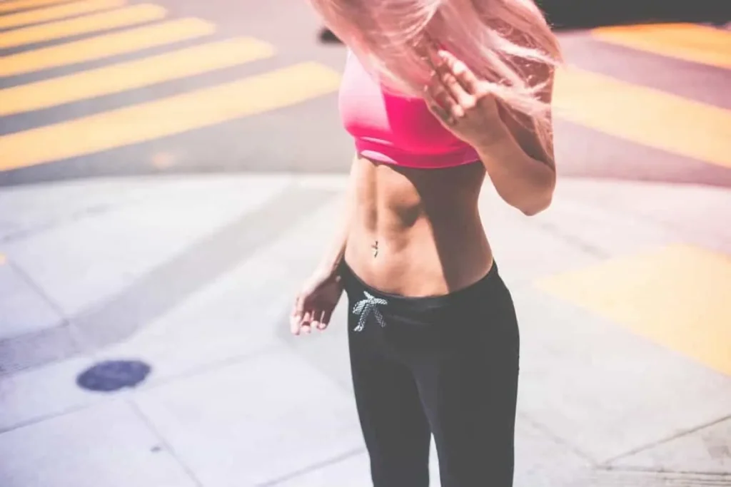 Woman with toned stomach after LA-EMS Body Sculpting Treatment Burton upon Trent