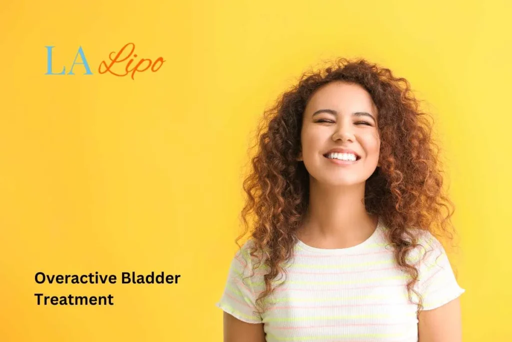 woman smiling about overactive bladder treatment Burton upon Trent solutions